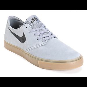 Nike SB Zoom Oneshot Grey & Gum Suede Skate Shoes